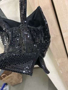 Sparkling Black Sequin Top