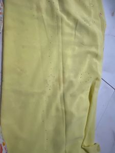 Exquisite Yellow Saree with Floral Embroidery