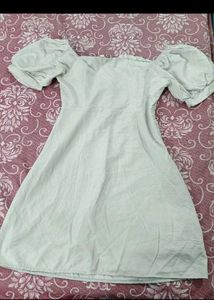 Chic Puff Sleeve Square Neck Dress