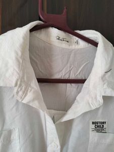 Classic White Short Sleeve Button-Up Shirt