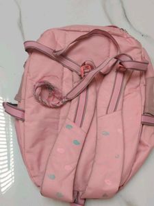 Pink Backpack with Rainbow Detail