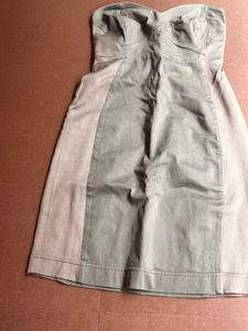 Strapless Olive Green Dress
