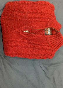 Superdry Red Cable Knit Sweater