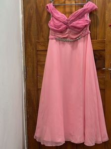 Elegant Pink Evening Gown