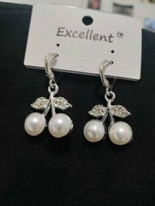 Cute Cherry Pearl Dangle Earrings [Pair of 3]