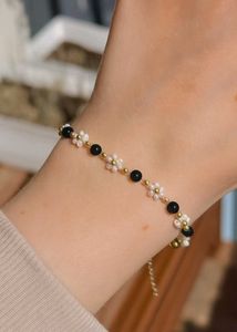 Handmade Beaded Flower Bracelet