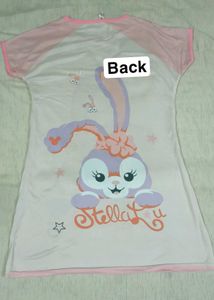Cute Bunny Print Night Dress