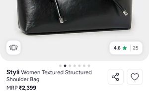 Chic Black Faux Leather Shoulder Bag