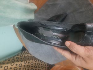 Black Synthetic Leather Heels (Taiwan)