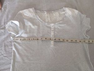 M&amp;S Striped Henley T-Shirt Dress