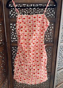 New Zara Celeb Style Cutout Printed Mini Dress