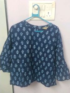 Navy Blue Short Kurti
