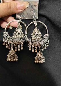 Elegant Gold Tone Jhumka Earrings