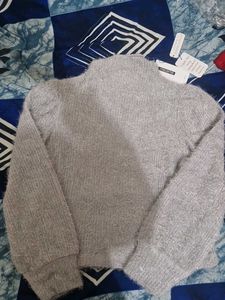 Cozy Grey Knit Sweater