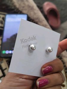 92.5 silver Flower Stud Earrings with pearl locks