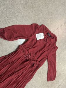 Sassafras Rose Pink Pleated Midi Dress