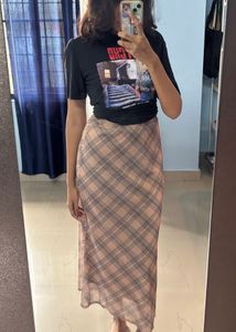 savana Plaid Skirt
