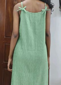 Light Green Crinkle Dress
