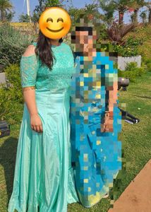 Aqua Blue Heavy Silk Gown