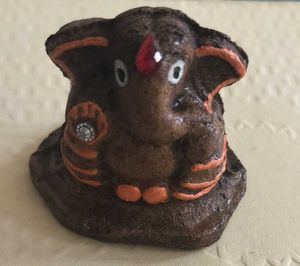 Cow dung Ganesha Idol