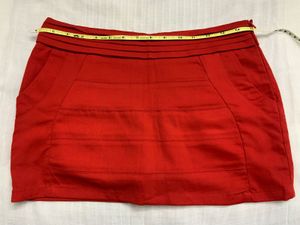 Chic Red Mini Skirt With Builtin Shorts