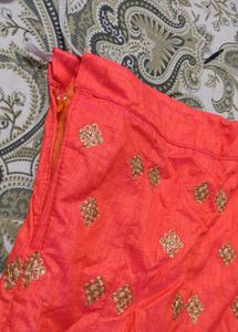 Beautiful Pink Embroidered Lehenga Skirt