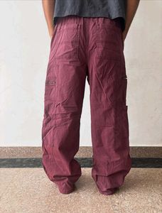 Men's Maroon Cargo Pants