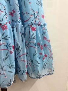 Beautiful Blue Floral Maxi Dress