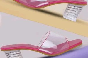 Pink Clear Heel Sandals