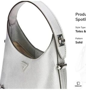 Guess Rosalba Small Hobo Bag - Silver