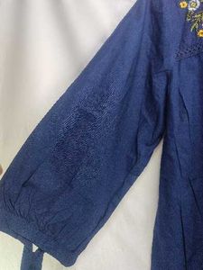 Blue Embroidered Kurta Top LR-66