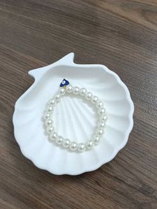 Pearl Bracelet with Heart Charm