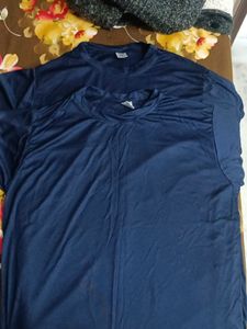 Combo Of 2 Round Nech Tshirts For Women, Blue Color
