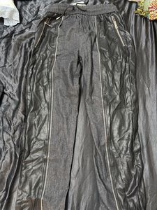 stylish half leather pants - jogger’s