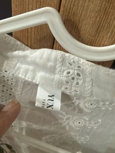 White Embroidered Kurta Top