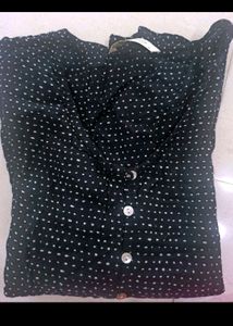 Polka Print Branded Top