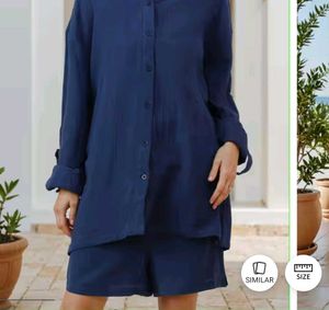 Blue Shirt &amp; Shorts Set