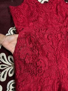 Red Lace Jumpsuit