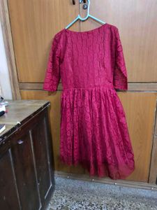 Burgundy Lace Dress