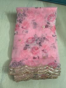 Beautiful Pink Floral dupatta