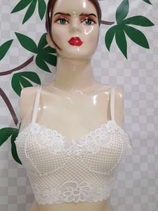 (400)White Lace Bralette