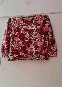Floral Print Crewneck Sweatshirt