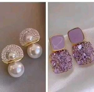 pack of 2 Sparkling Earring Set