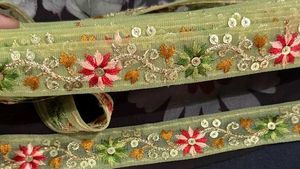Embroidered Lace Trim - 9 Meters