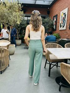 Kotty Chic Green Wide-Leg Pants