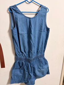 Chambray Tie Back Dress