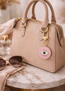 Cute Evil Eye Pink Keychain