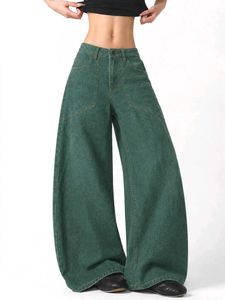 made in Turkey Wide Leg baggy Jeans green