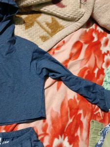Blue Hoodie &amp; Shorts Set