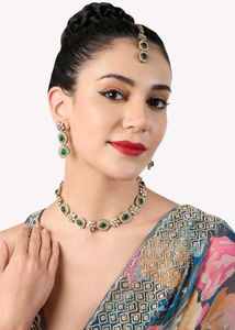 Zaveri Pearls Stone-Studded Jewellery Set